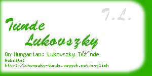 tunde lukovszky business card